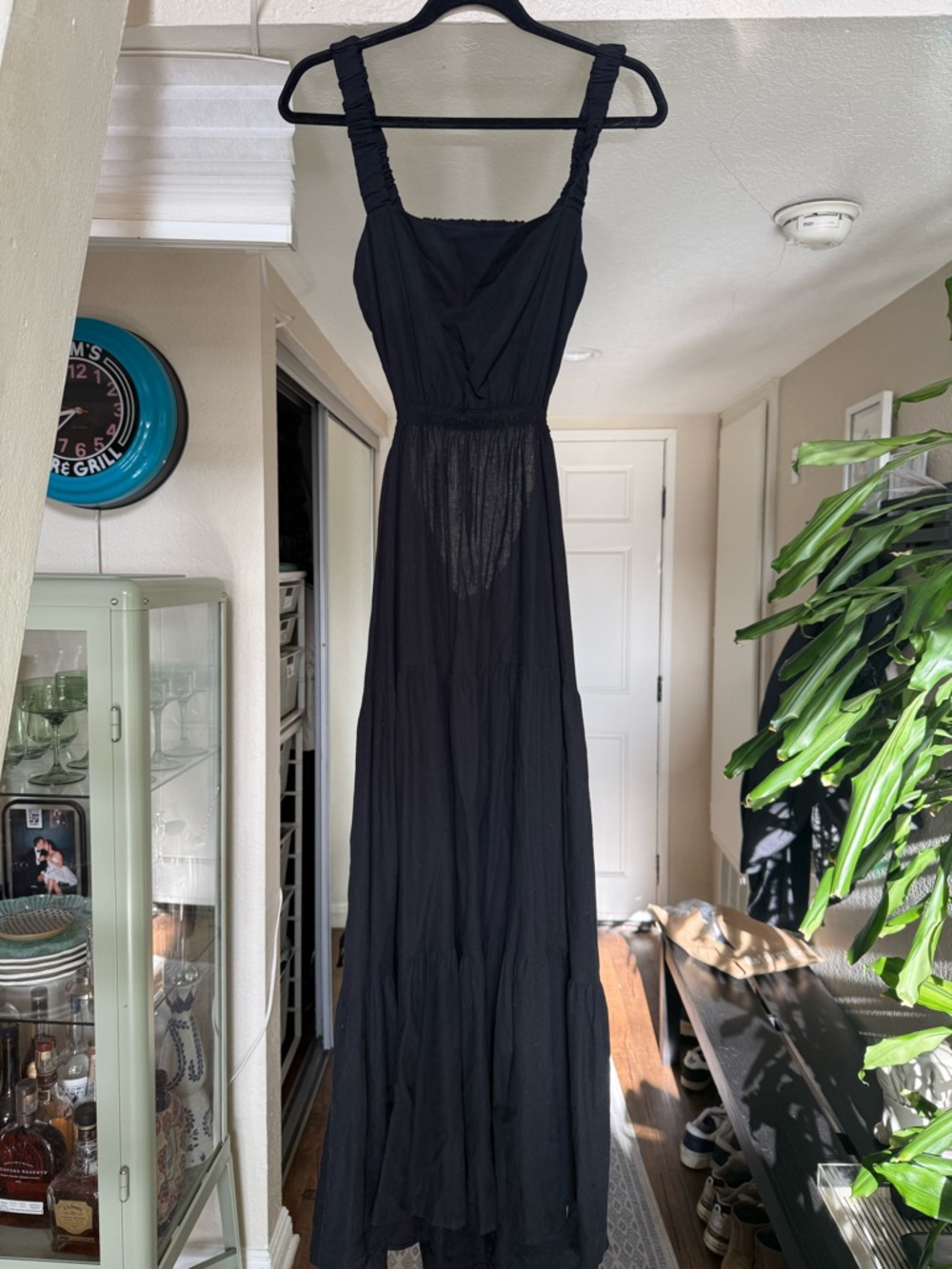 Abercrombie Maxi Dress - Open Back - Black